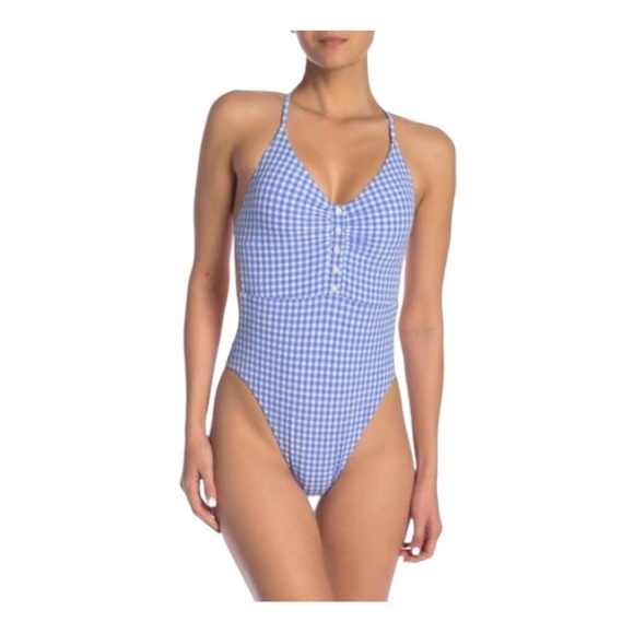 Nanette Lepore Other - Nanette Lepore womens one piece swimsuit square gingham pattern size medium